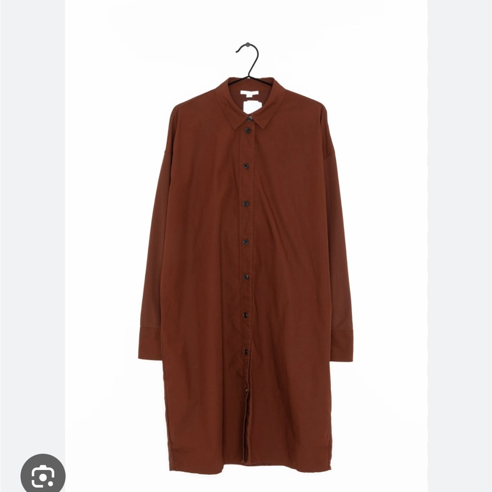COS Brown Button-Down Midi Dress
